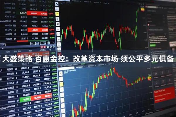 大盛策略 百惠金控：改革资本市场 须公平多元俱备